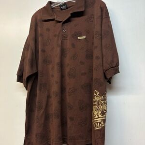 Vintage Old Skool Men’s Brown Polo XL